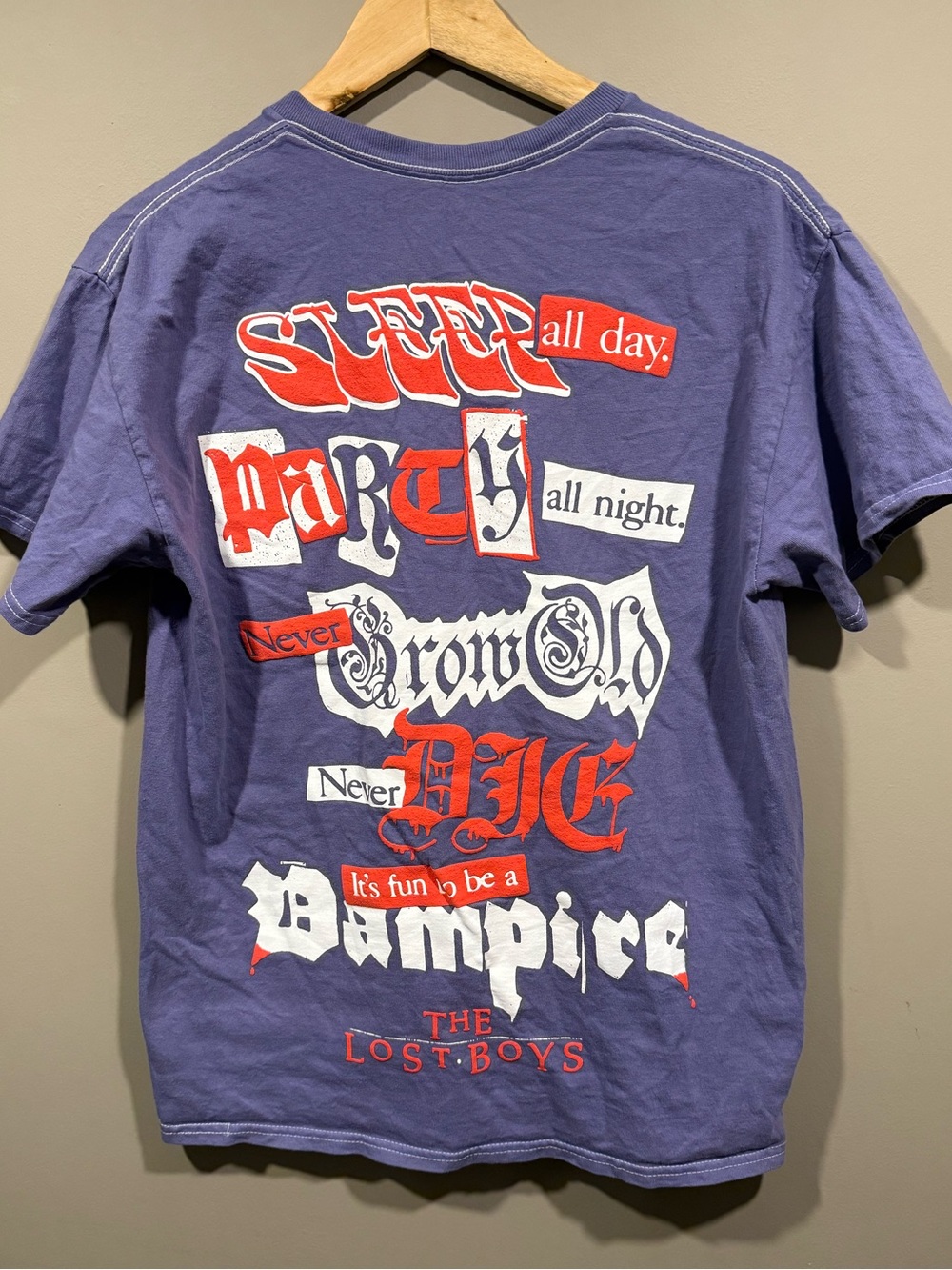 'The Lost Boys' Graphic movie T-shirt double graphic on Purple shirt image 3